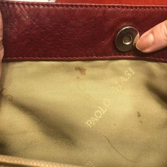 Paola Masi Made in Italy Red Leather Handbag - Picture 6 of 11